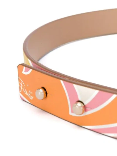 Shop Emilio Pucci Quirimbas Print Belt In Pink