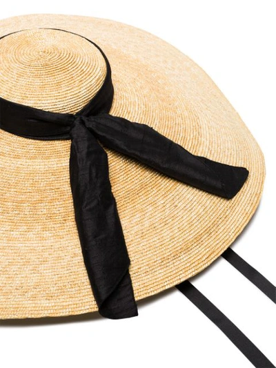 Shop Eliurpi Pamela Raffia Hat In Black