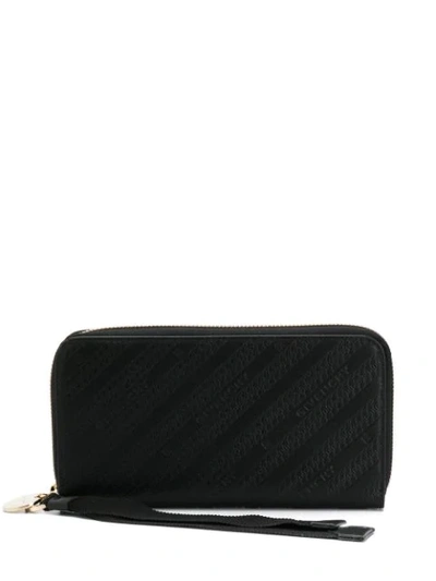 Shop Givenchy Chain Leather Wallet In Black