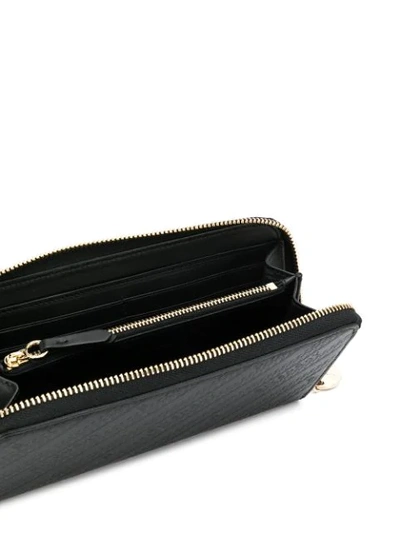 Shop Givenchy Chain Leather Wallet In Black