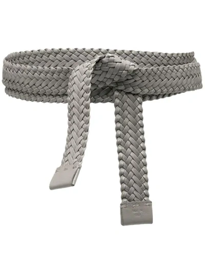 Shop Ermenegildo Zegna X Fear Of God Woven Wrap Belt In Grey