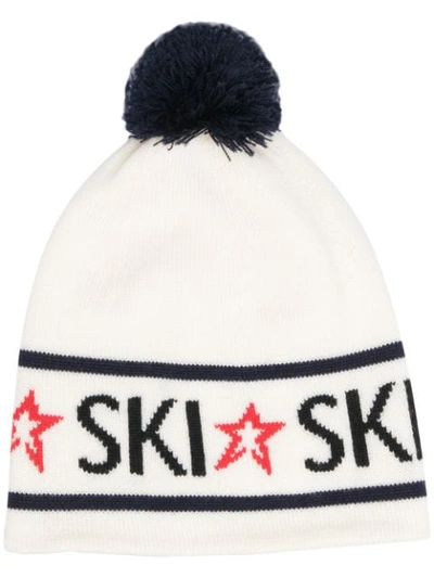 Shop Perfect Moment Ski Merino Beanie Hat In Neutrals