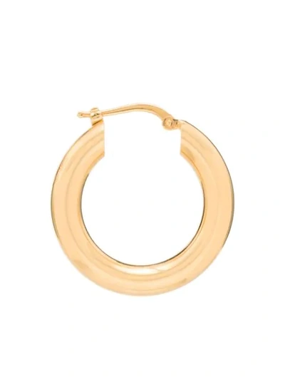 Shop Jil Sander Hoop Earrings In Gold