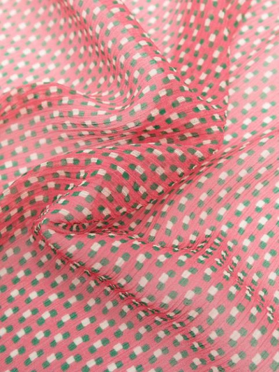 Shop Aspesi Geometric Print Silk Wrappy In Pink