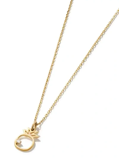 Shop As29 14kt Yellow Gold Diamond Pineapple Necklace