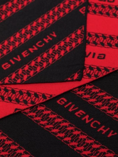 Shop Givenchy Logo-print Wool Scarf In Neutrals
