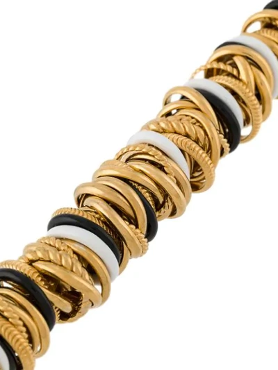 Shop Balenciaga Multirings Bracelet In Gold