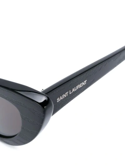 Shop Saint Laurent Cat-eye Frames Sunglasses In Black