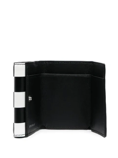 Shop Emporio Armani Printed Leather Wallet In Black