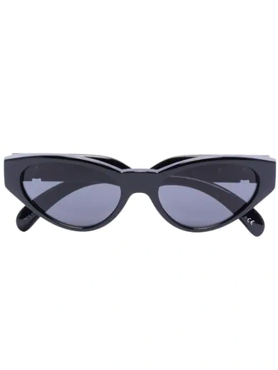 Shop Versace Cat Eye Tinted Sunglasses In Black