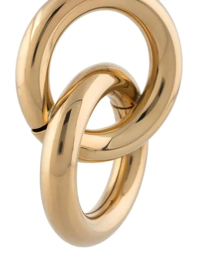 Shop Laura Lombardi Interlock Hoop Earrings In Gold