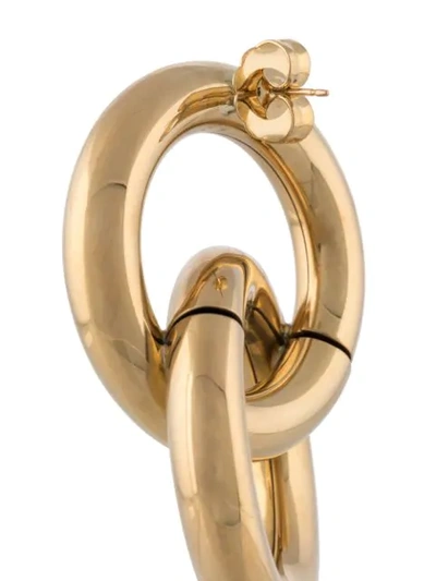 Shop Laura Lombardi Interlock Hoop Earrings In Gold