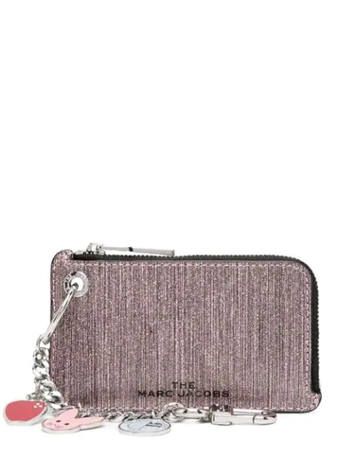 Shop The Marc Jacobs Chain Charm Zip Wallet In Pink