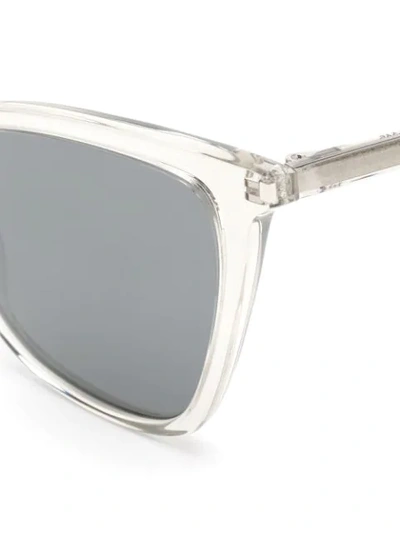 Shop Saint Laurent Sl 384 Cat-eye Frame Sunglasses In Grey