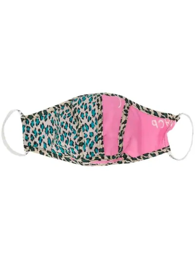 Shop Natasha Zinko Leopard-print Breathable Face Mask In Pink