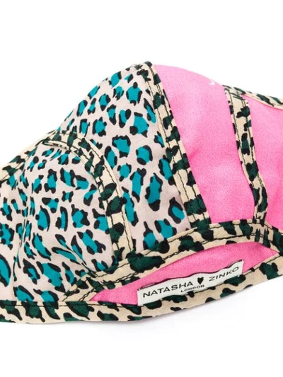 Shop Natasha Zinko Leopard-print Breathable Face Mask In Pink