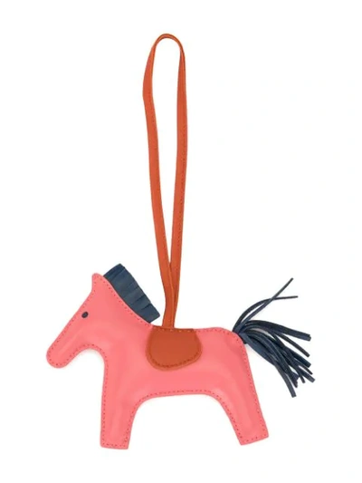 Pre-owned Hermes  Rodeo Mm Charm In Pink