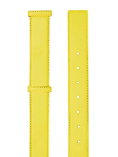 Shop Burberry Double Monogram Belt In Yellow