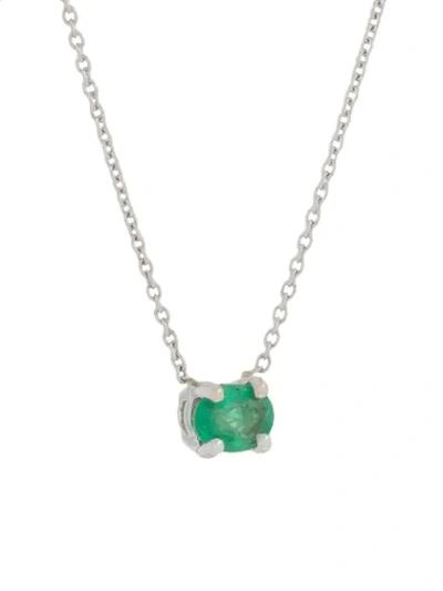 Shop Wouters & Hendrix Gold Canale Grande Emerald Necklace In Silver