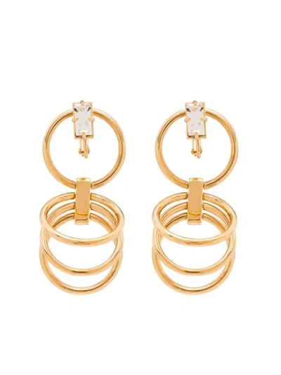 Shop Panconesi Gold Vermeil Crystal Hoop Earrings