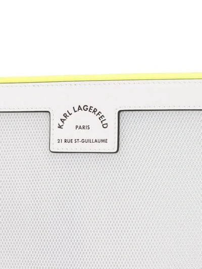 Shop Karl Lagerfeld Tennis Pouch In White