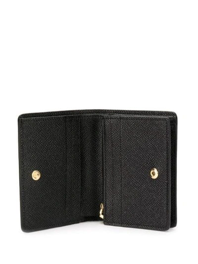 Shop Dolce & Gabbana Embellished Logo Wallet In Black