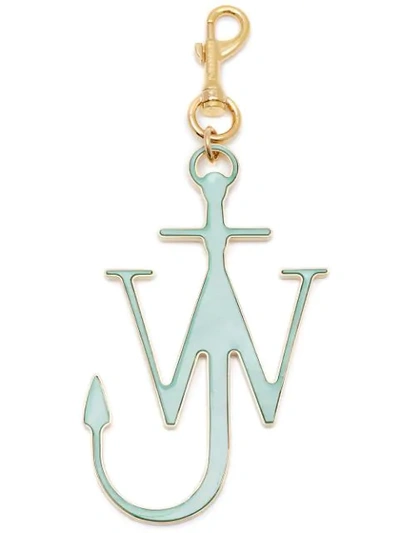 Shop Jw Anderson Anchor Keyring In Green