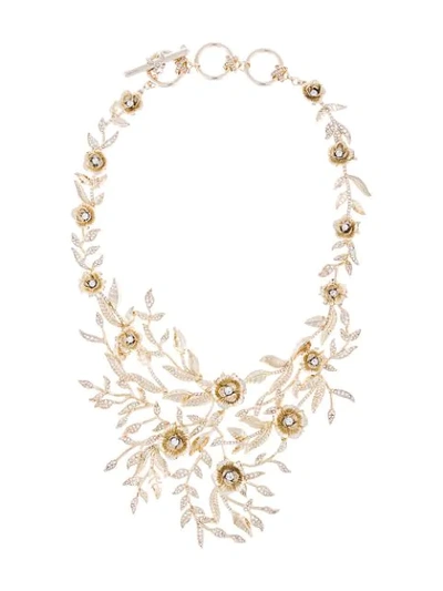 Shop Marchesa Rose Necklace In Gold