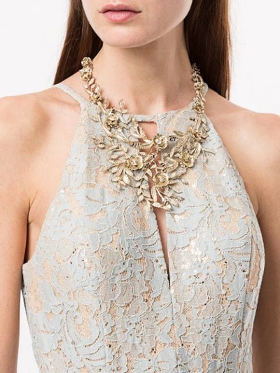 Shop Marchesa Rose Necklace In Gold