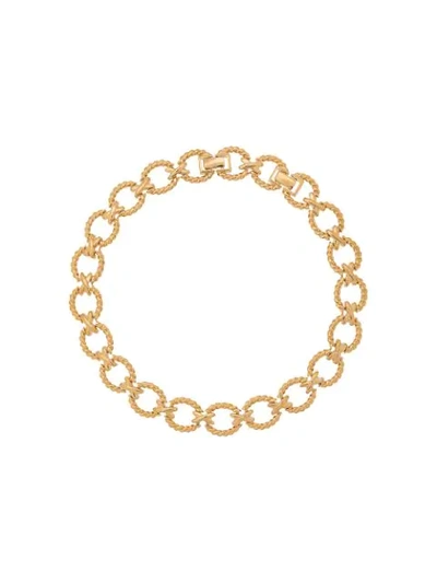 Pre-owned Nina Ricci 1980s Chain Link Necklace In Gold