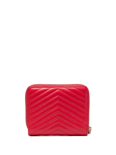Shop Pinko Taylor Quilted Wallet In Red