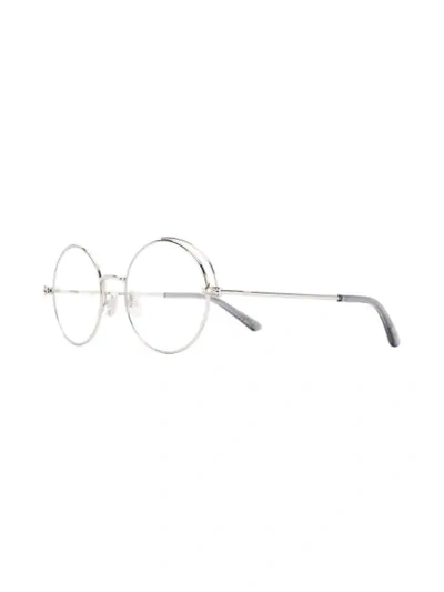 Shop Jimmy Choo Double-layered Stainless Steel Glasses In Silver