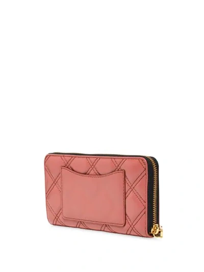 Shop Marc Jacobs Quilted Softshot Wallet In Pink