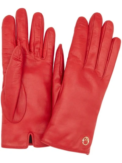 Shop Fendi F Is  Gloves In Red