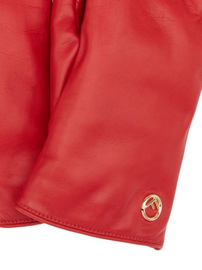 Shop Fendi F Is  Gloves In Red
