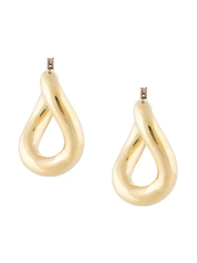 Shop Laura Lombardi Anima Twist Hoop Earrings In Gold