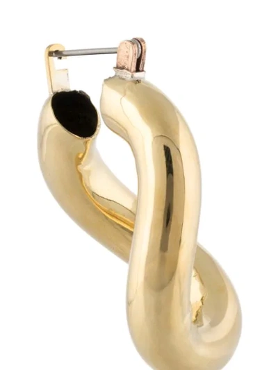 Shop Laura Lombardi Anima Twist Hoop Earrings In Gold