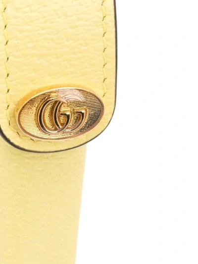 Shop Gucci Lipstick Case Keyring In Yellow