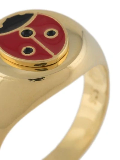 Shop Wilhelmina Garcia Ladybug Ring In Gold