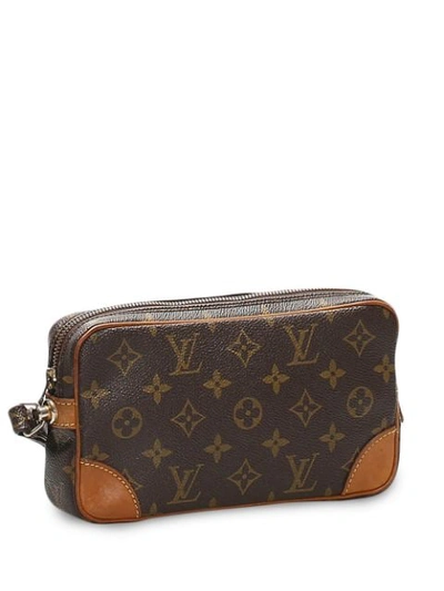 Pre-owned Louis Vuitton 1986 Marly Dragonne Pm Pouch In Brown