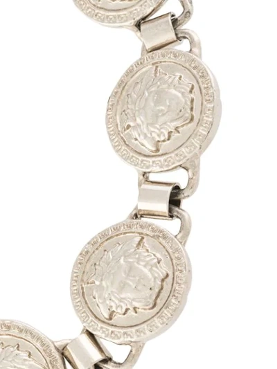 Pre-owned Versace Medusa Bracelet In Silver