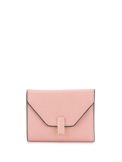 Shop Valextra Iside Bi-fold Wallet In Pink