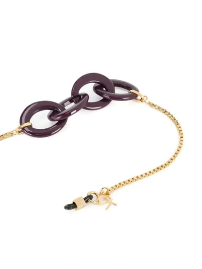 Shop Emmanuelle Khanh Contrast Eyewear Chain In Purple