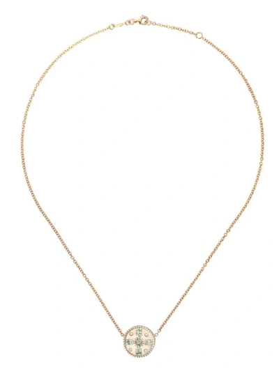 Shop Kiki Mcdonough 18kt Yellow Gold Jemima Green Amethyst And Diamond Detail Necklace