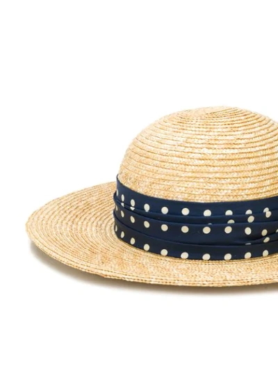 Shop Maison Michel Straw Sun Hat In Neutrals