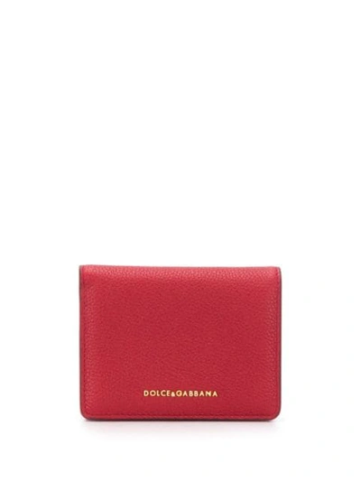 Shop Dolce & Gabbana Small Logo Wallet In Red
