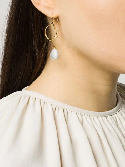 Wouters & Hendrix Pearl Drop Earrings In Gold
