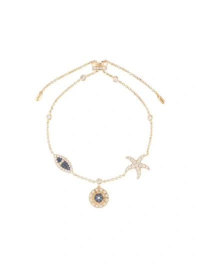 Shop Apm Monaco Tropical Sun & Sea Adjustable Bracelet In Gold