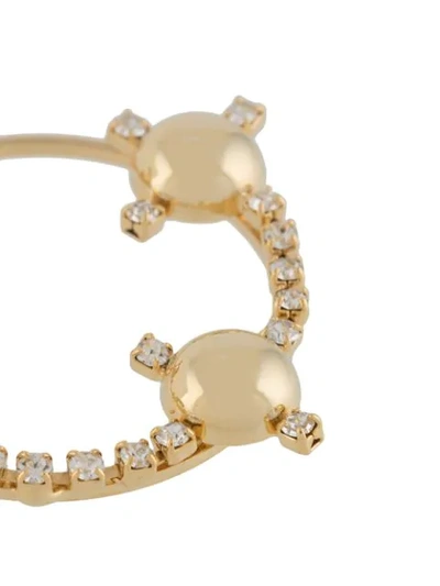 Shop Rosantica Barcelò Crystal Embellished Earrings In Gold