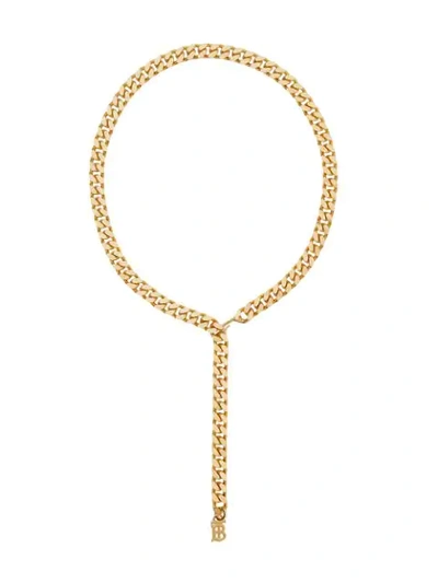 Shop Burberry Monogram Motif Chain Belt In Gold